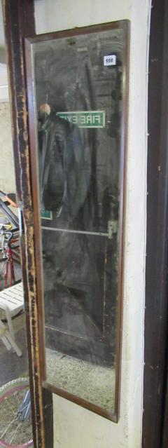 NARROW TEAK FRAMED MIRROR Image