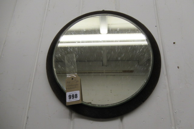 CIRCULAR MIRROR WITH VELVET SURROUND Image