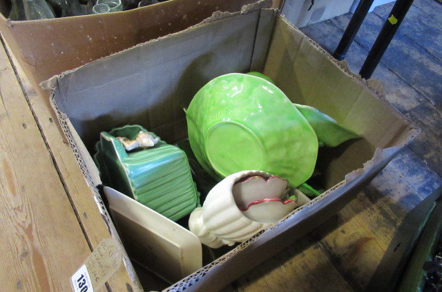 BOX OF SYLVAC AND OTHER POTTERY Image