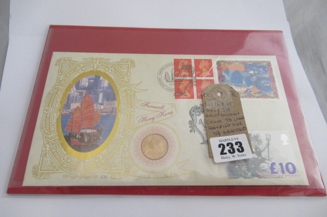 LIMITED EDITION GOLD SOVEREIGN FIRST DAY COVER TO COMMEMORATE THE HANDING OVER OF HONG KONG 167/300 Image