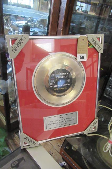 NIELSON FRAMED BOB MARLEY RECORD Image