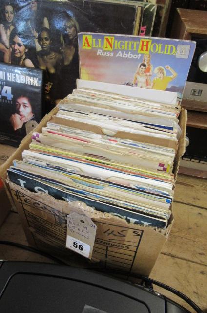 BOX OF 45 RPM RECORDS Image
