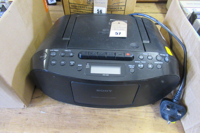 SONY CD AND CASSETTE PLAYER Image