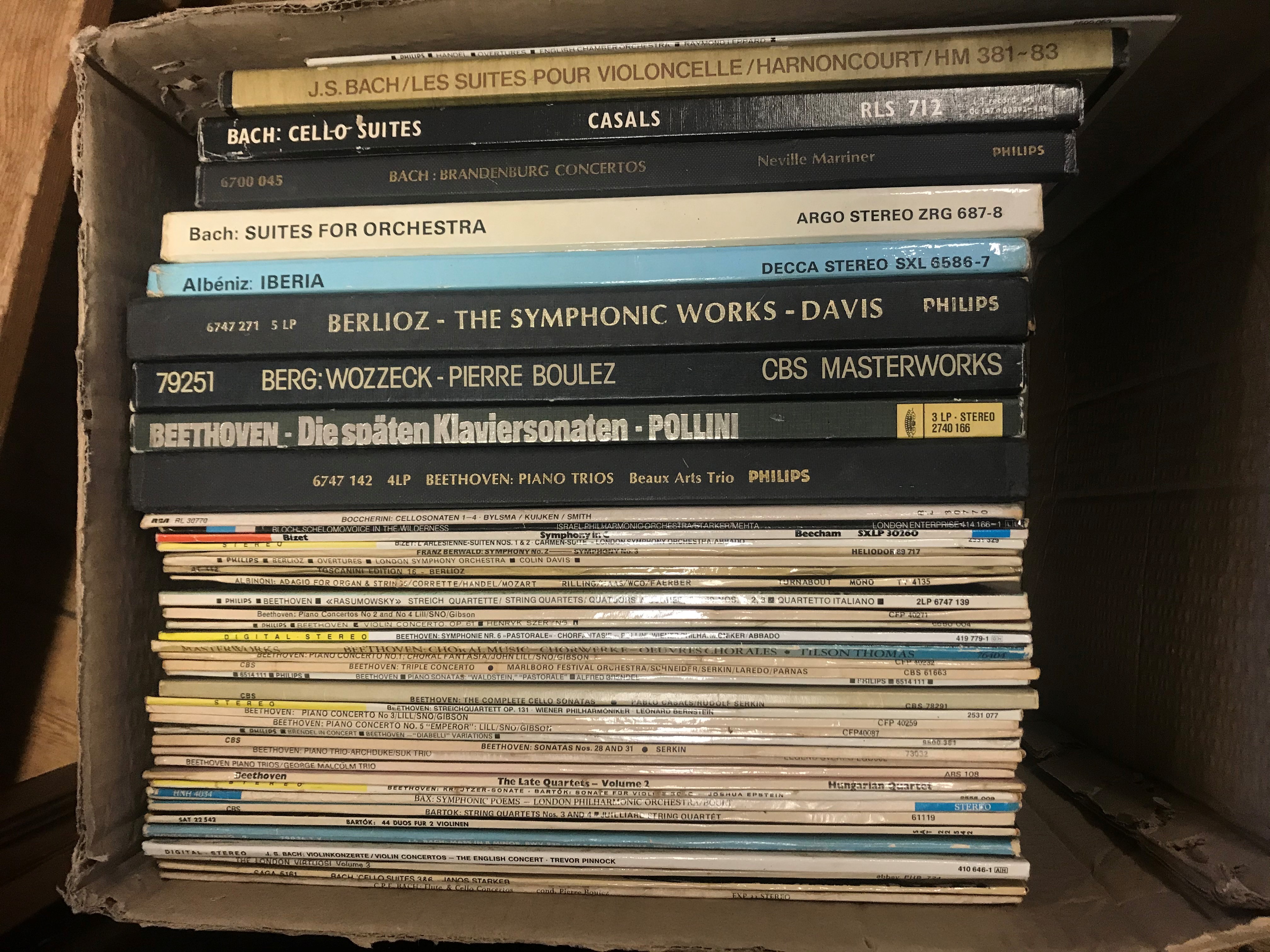TWO BOXES OF CLASSICAL LP RECORDS Image