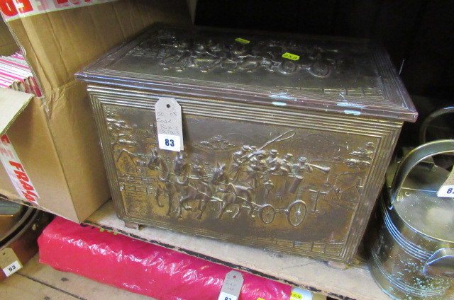 BRASS COAL BOX AND CONTENTS Image