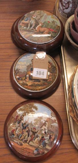 FOUR PRATT WARE POT LIDS Image