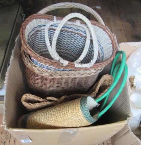 BOX OF BAGS AND BASKETS Image