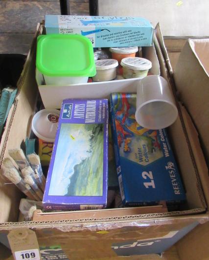 BOX OF ARTISTS MATERIALS Image