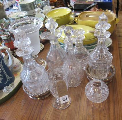 QUANTITY OF GLASS DECANTERS ETC Image