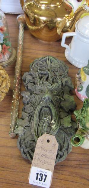WITCHES STICK AND A GREEN MAN WALL HANGING Image
