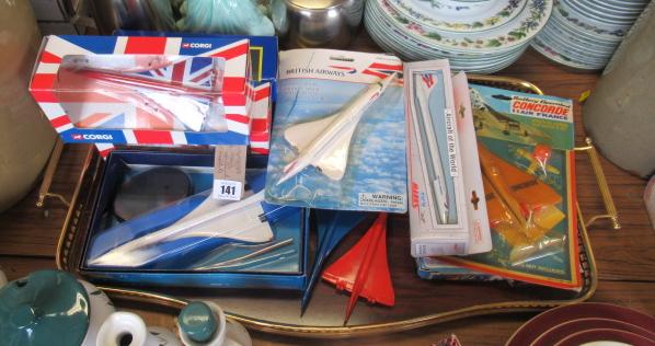 TRAY OF CONCORDE MODELS Image