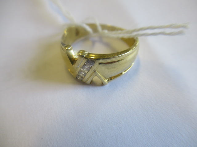 18CT GOLD ART DECO DIAMOND SET RING Image