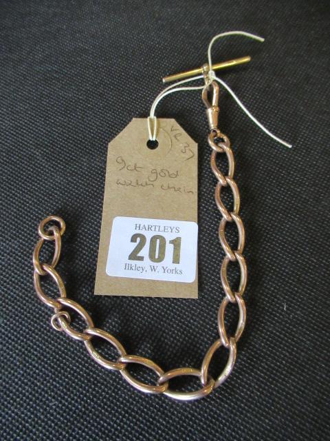 9CT GOLD WATCH CHAIN Image