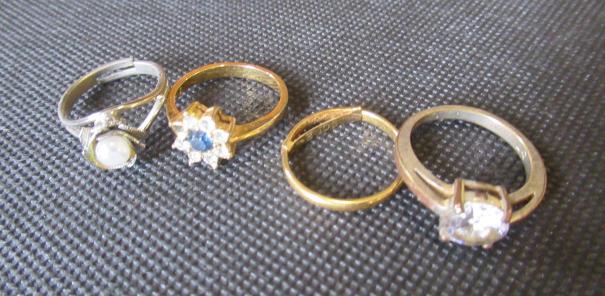 22CT GOLD RING AND THREE OTHERS Image