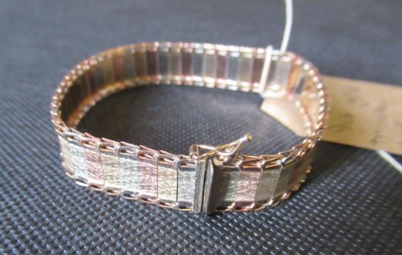 9CT GOLD TRICOLOUR BRACELET Image
