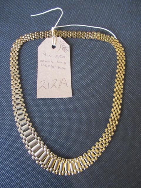 9CT GOLD BRICK LINK NECKLACE Image