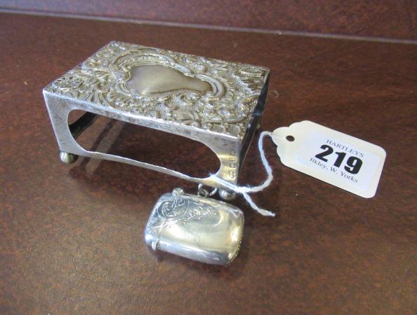 SILVER VESTA CASE AND MATCH BOX HOLDER Image