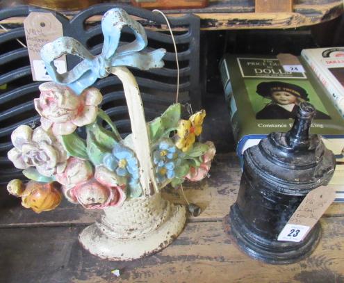 TWO CAST IRON DOOR STOPS Image