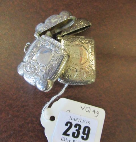 TWO SILVER VESTA CASES Image