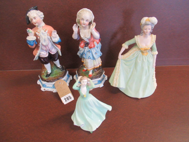 THREE FIGURES AND A COALPORT LADY Image