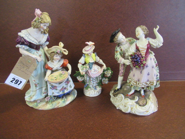 DERBY STYLE FIGURE AND TWO OTHERS Image