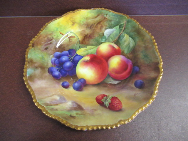 ROYAL WORCESTER BLANK SECOND PLATE PAINTED BY H PRICE Image