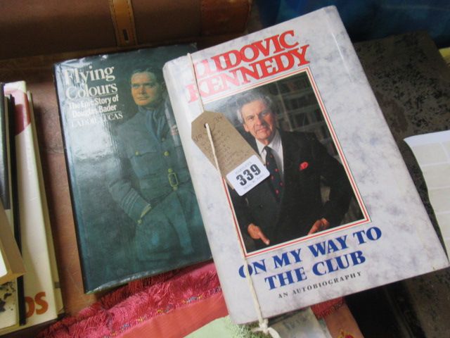 SIGNED LUDOVIC KENNEDY BOOK AND DOUGLAS BADER BIOGRAPHY SIGNED BY LADDIE LUCAS Image