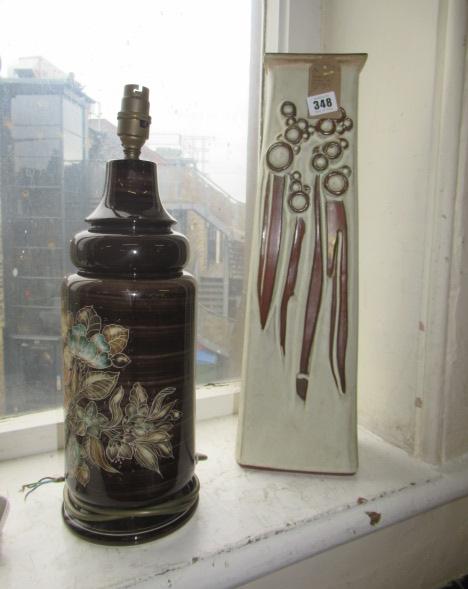 SHELF VASE AND JERSEY POTTERY LAMP Image