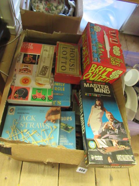 BOX OF VINTAGE BOARD GAMES ETC Image