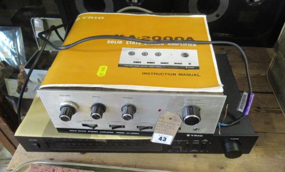 TRIO KA-2000A AMPLIFIER AND ROTEL RT830L TUNER Image