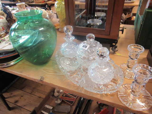 CUT GLASS DRESSING TABLE SET Image