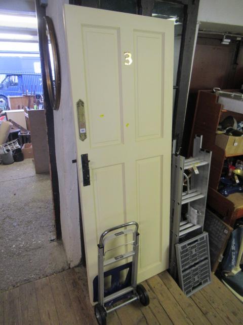 WOODEN DOOR AND SMALL TROLLEY Image