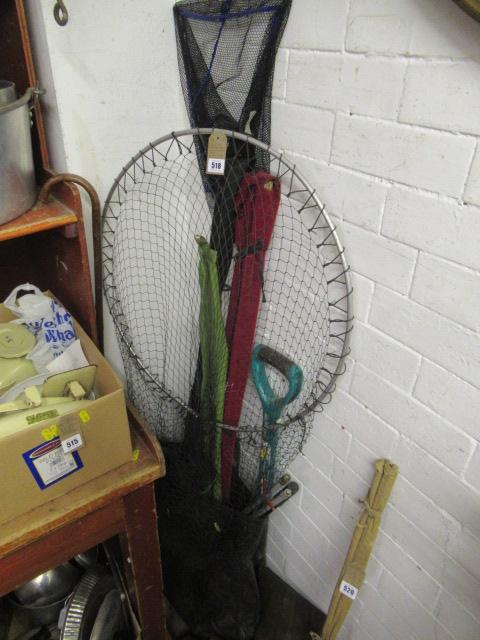 QUANTITY OF FISHING GEAR INCLUDING SALMON NET AND ROD ETC Image