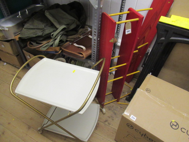 RETRO TROLLEY AND WOODEN SHELVES Image