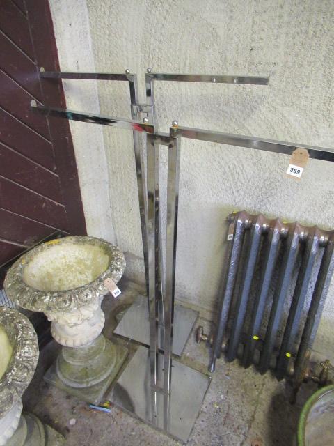 TWO ADJUSTABLE CLOTHES RAILS Image