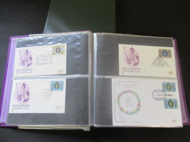 CHARLES AND DIANA FIRST DAY COVERS PLUS SILVER JUBILEE COVER ALBUM Image