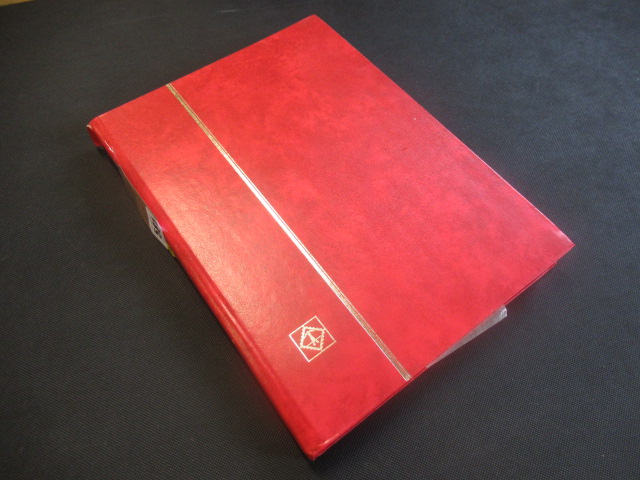 RED ALBUM OF MINT UK STAMPS INCLUDING HIGH VALUE EXAMPLES Image