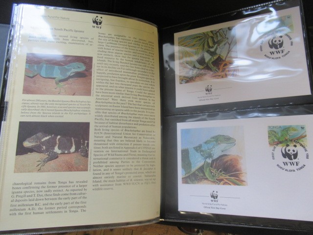 THREE WORLD WILDLIFE FUND MINT ALBUMS OF FIRST DAY COVERS AND STAMPS Image