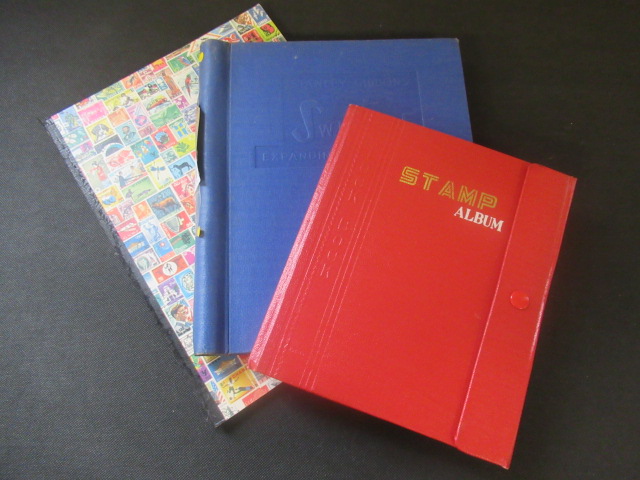 THREE ALBUMS OF MINT AND USED STAMPS INCLUDING CHINESE EXAMPLES Image