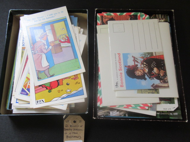TWO BOXES OF SAUCY SEASIDE AND OTHER POSTCARDS Image