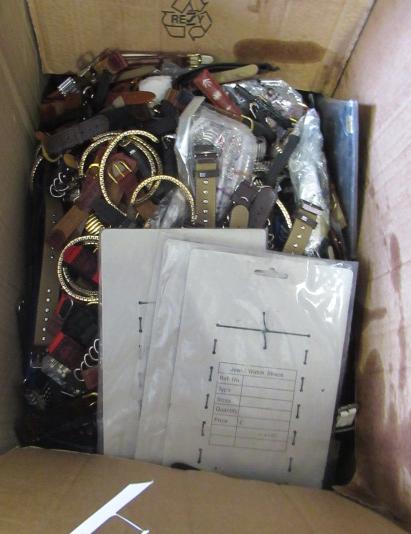 BOX OF WATCH STRAPS Image