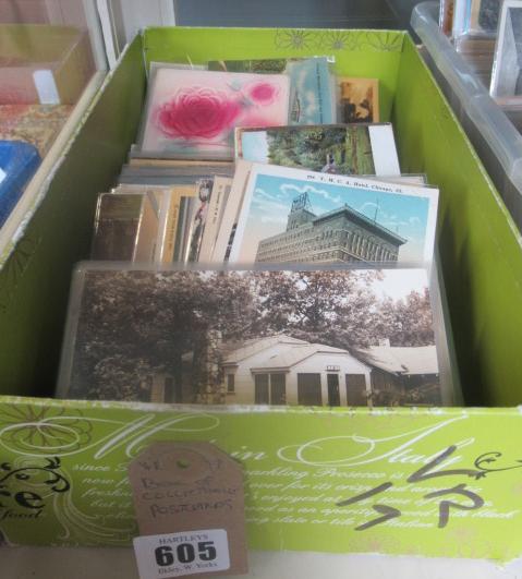 BOX OF COLLECTABLES POSTCARDS Image