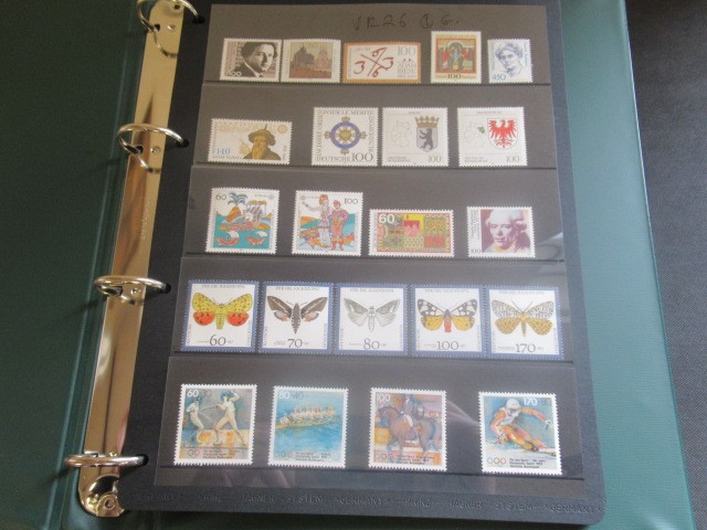 TWO GREEN ALBUMS OF MINT GERMAN STAMPS Image