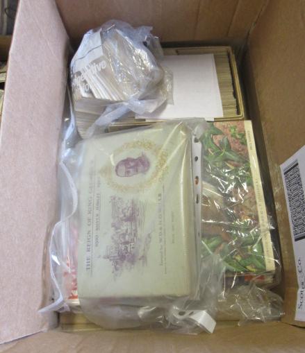 BOX OF BROOKE BOND CARDS INCLUDING REIGN OF KING GEORGE Image