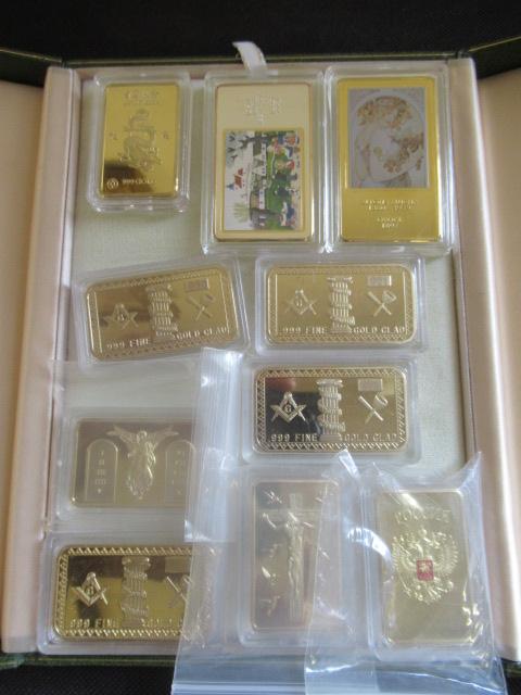 QUANTITY OF GOLD PLATED COMMEMORATIVE INGOTS Image