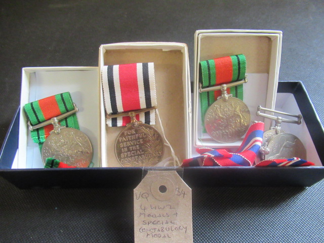 FOUR WW2 MEDAL AND A SPECIAL CONSTABULARY MEDAL Image