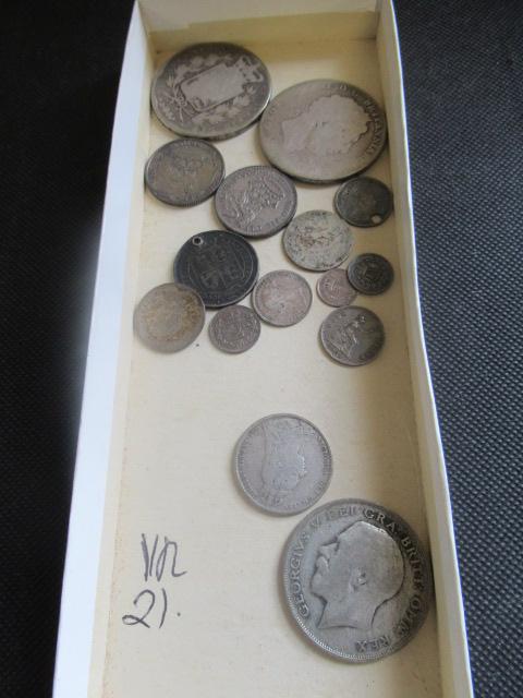 QUANTITY OF BRITISH SILVER COINS INCLUDING 1836 GROAT AND VICTORIAN TWOPENCE AND PENNY Image