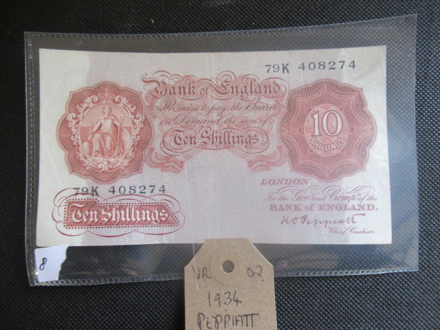 1934 PEPPIATT TEN SHILLING NOTE Image