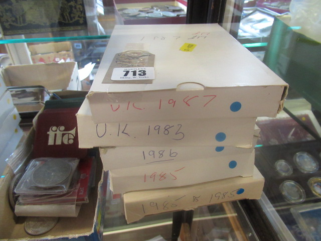 SIX 1980S BRITISH PROOF COIN SETS Image