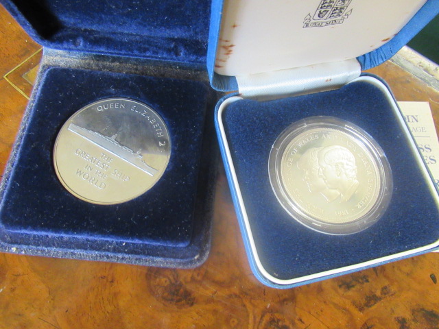 SILVER QE2 AND 1981 ROYAL WEDDING CROWNS Image